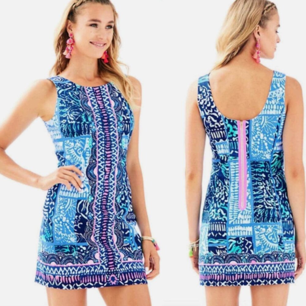 Lilly Pulitzer Mila Stretch Shift Dress L 12
